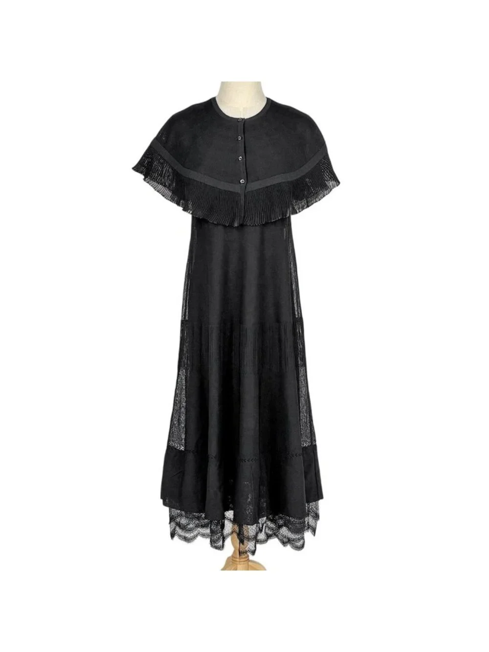 Chanel Open Shoulder Dress Set Cape